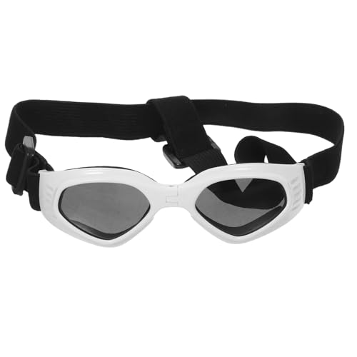 COOLHIYA Hundebrille: Haustier-Sonnenbrille, Faltbare Hundebrille – Verstellbarer Riemen, UV-Schutzbrille für kleine bis mittelgroße Hunderassen – wasserdichte Hundebrille für Strandwanderungen von COOLHIYA