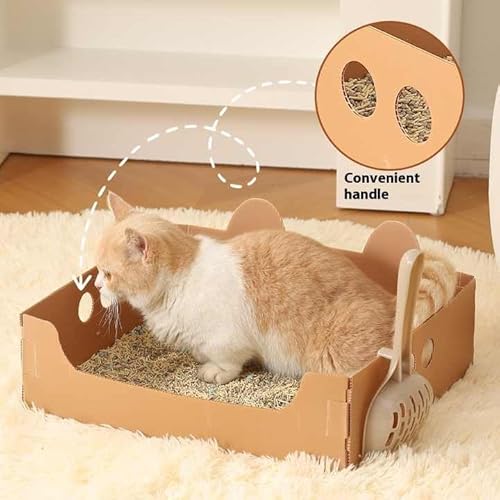 Einweg-Katzentoiletten für Kätzchen/Katzen, 10 Stück, biologisch abbaubare Lösung für schnelle und einfache Entsorgung, aus recycelbarem Material. von COOLOUS