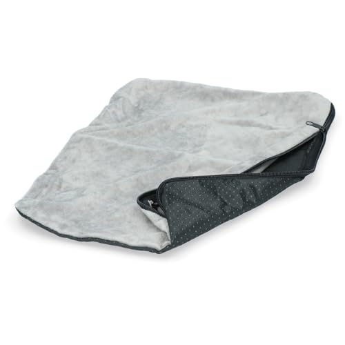 Coolpets Anti-Rutsch-Bezug – Speziell entwickelt Kühlmatten – 120x75cm XL – Grau – Fleece von Coolpets