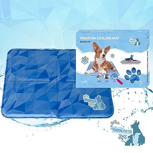 CoolPets Premium Kühlmatte - Geeignet für Hunde - rutschfest - Kühlung für Ihr Haustier - 50x40cm - M von CoolPets