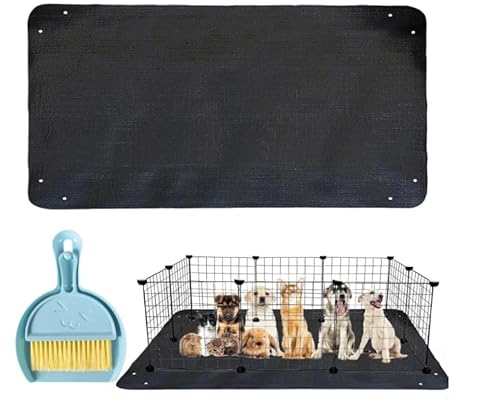 COONE 150 x 100cm Wasserdicht Haustier Laufgittermatte PIPI Pads + Bürste für Meerschweinchen Käfig Zubehoer,Kaninchen Matte von COONE