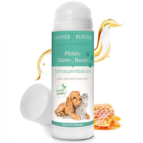COOPER & BURTON Pfoten-, Nasen- & Schnauzenbalsam für Hunde & Katzen | Schutz vor Hitze, Kälte & Salz | Bienenwachs Propolis Carnaubau- u. Wollwachs | antibakteriell, sicher beim Ablecken | Made in DE COOPER & BURTON Pfoten-, Nasen- & Schnauzenbalsam für Hunde & Katzen | Schutz vor Hitze, Kälte & Salz | Bienenwachs Propolis Carnaubau- u. Wollwachs | antibakteriell, sicher beim Ablecken | Made in DE von COOPER & BURTON