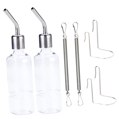 COOPHYA 2 Stück Kaninchen-Trinkflasche Hase Wasserspender Trinken Haustierbrunnen Kaninchenflasche mit Wasserflasche aus Haustierausflug Wasserflasche Haustier Rostfreier Transparent COOPHYA 2 Stück Kaninchen-Trinkflasche Hase Wasserspender Trinken Haustierbrunnen Kaninchenflasche mit Wasserflasche aus Haustierausflug Wasserflasche Haustier Rostfreier Transparent von COOPHYA