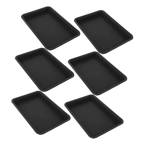 COOPHYA 6 Stück Teiliges Rechteckige Pflanzuntersetzer Kunststoff für Blumentöpfe und Außenbereich Wassertablett für Pflanzen Schwarz COOPHYA 6 Stück Teiliges Rechteckige Pflanzuntersetzer Kunststoff für Blumentöpfe und Außenbereich Wassertablett für Pflanzen Schwarz von COOPHYA