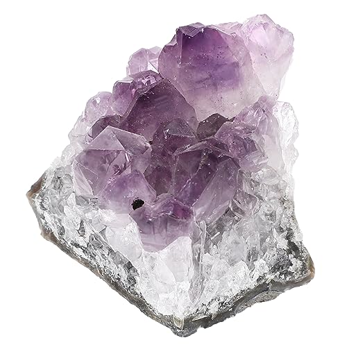 COOPHYA Amethyst-Cluster Kunstwerk Stein Unregelmäßiger Kristallcluster Tiefviolette Kristalle Zarte Meditationssteine Quarzkristall-Cluster Kristallsteine Kristallsäule Verschieden von COOPHYA