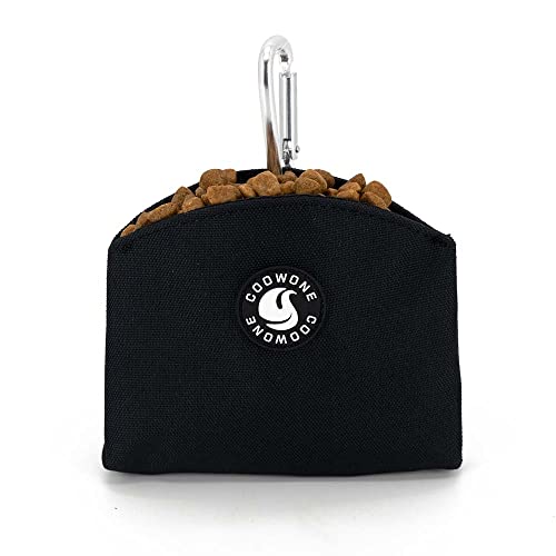 COOWONE Leckerli-Tasche für Hunde, Magnetverschluss, kleine Hunde-Training, Leckerli-Tasche mit Clip, Schwarz von COOWONE