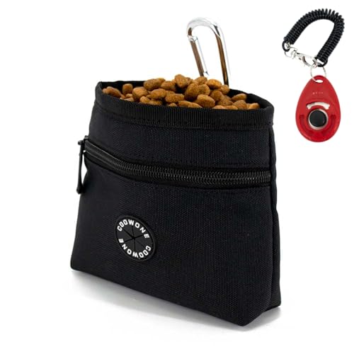 COOWONE Leckerli-Tasche für Hunde mit Klicker für Haustier-Training, abnehmbare Leckerli-Tasche für Hunde und Welpen, 900D-Oxford-Stoff, Magnetverschluss, für Reisen oder den Außenbereich von COOWONE