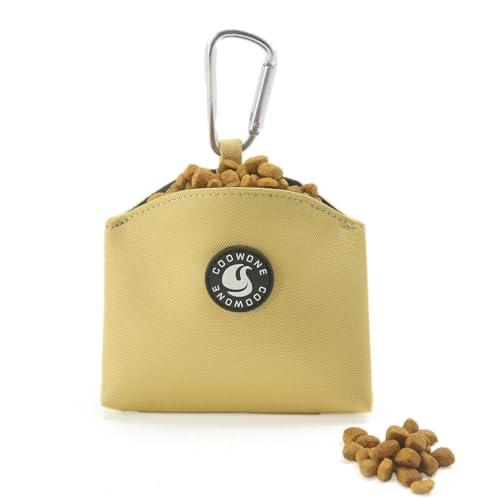 COOWONE Leckerli-Tasche für kleine Hunde, Magnetverschluss, für kleine Hunde, mit Clip, Khaki von COOWONE