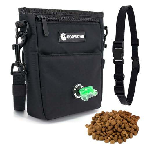 COOWONE Multifunktionaler Hunde-Spaziergang Tasche (schwarz) von COOWONE