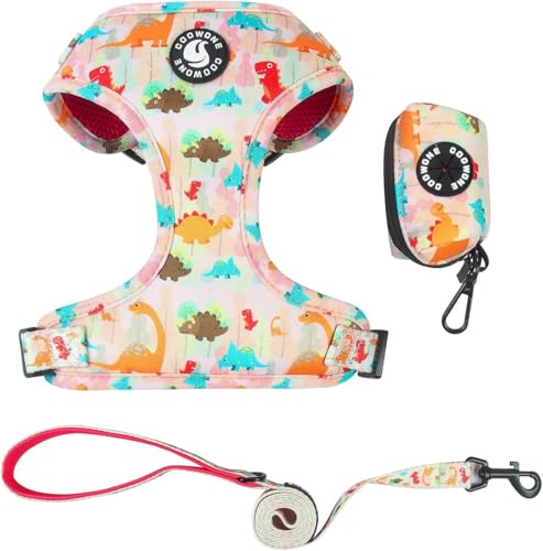Hundegeschirr und Leine, Kotbeutelhalter, 3 Sets, Easy Walk No Pull Verstellbares Welpen-Katzen-Westengeschirr mit weichem Netz-Polsterung, Haustierzubehör für extrakleine/kleine/mittelgroße Hunde, Hundegeschirr und Leine, Kotbeutelhalter, 3 Sets, Easy Walk No Pull Verstellbares Welpen-Katzen-Westengeschirr mit weichem Netz-Polsterung, Haustierzubehör für extrakleine/kleine/mittelgroße Hunde, von COOWONE