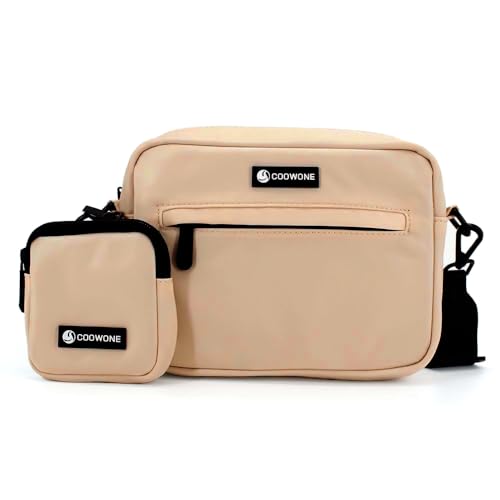 wasserdichte Leckerlitasche für Hunde, Leckerlitasche für Hundetraining, integrierter Kotbeutelspender, verstellbare Umhängetasche (Coffee) von COOWONE