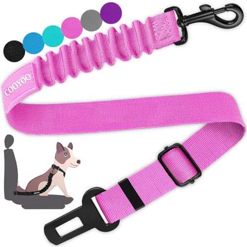 COOYOO Hunde-Sicherheitsgurt, einziehbares Hunde-Autogeschirr, Sicherheitsgurt für Auto, verstellbar, Nylon, Haustier-Sicherheitsgurte, strapazierfähig und elastischer Bungee-Puffer COOYOO Hunde-Sicherheitsgurt, einziehbares Hunde-Autogeschirr, Sicherheitsgurt für Auto, verstellbar, Nylon, Haustier-Sicherheitsgurte, strapazierfähig und elastischer Bungee-Puffer von COOYOO