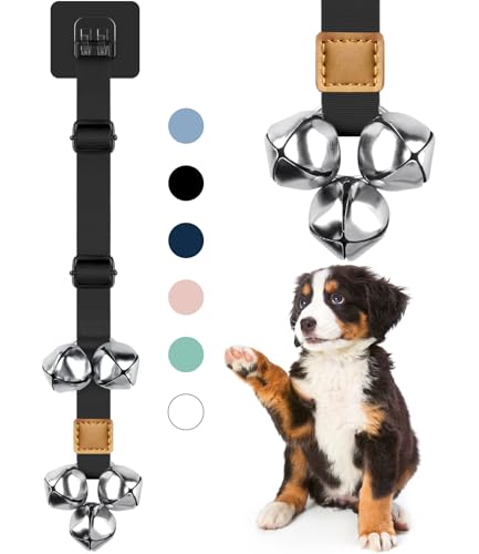 COOYOO Hunde-Türklingel für Töpfchentraining, Welpenglocken, verstellbare Türklingel für Hunde, die an Türknauf oder überall in der Nähe der Tür befestigt werden, Länge und Höhe verstellbar von COOYOO