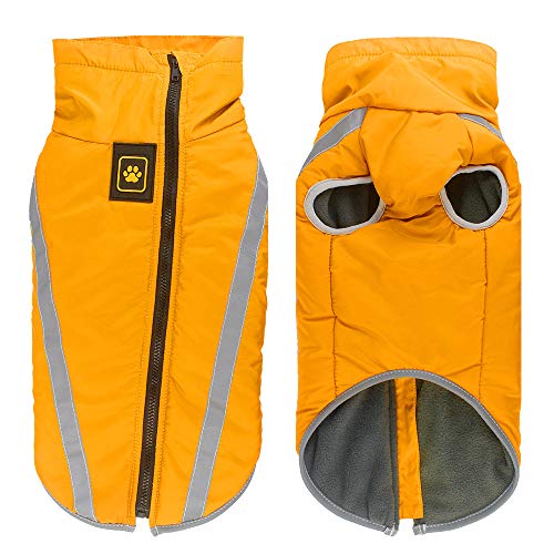 CORGIOLOGY | HT-677 | Hundemantel für alle Hunde, Fashion, Hunde Wintermantel, Hundejacke für alle Hunde geeignet, 4 Farben verfügbar (3XL, GELB) von CORGIOLOGY