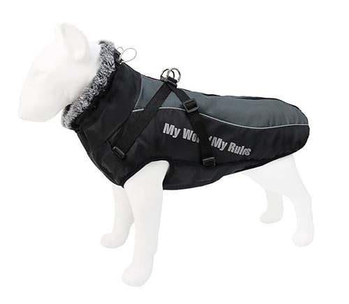 CORGIOLOGY | HT-683 | Hundemantel für alle Hunde, Fashion, Hunde Wintermantel, Hundejacke für alle Hunde geeignet, 5 Farben verfügbar (3XL, GRAU-BLAU) von CORGIOLOGY