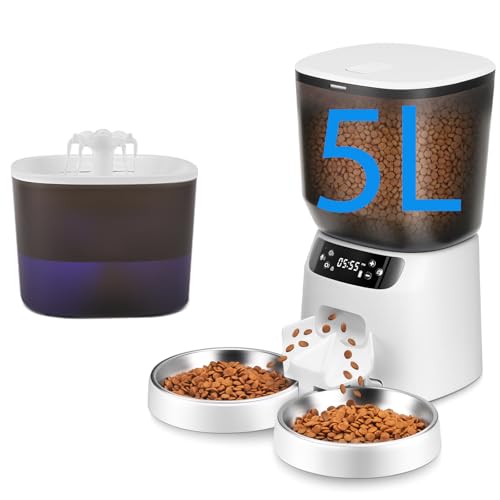 Cat Feeder Water 2 Napf Weiß von CORGOTE