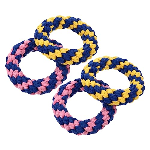 CORHAD Langlebiges Hundespielzeug aus Baumwollseil 4er-Pack handgefertigtes Haustierspielzeug sichere Kauseile für Hunde zur Spielbereicherung CORHAD Langlebiges Hundespielzeug aus Baumwollseil 4er-Pack handgefertigtes Haustierspielzeug sichere Kauseile für Hunde zur Spielbereicherung von CORHAD