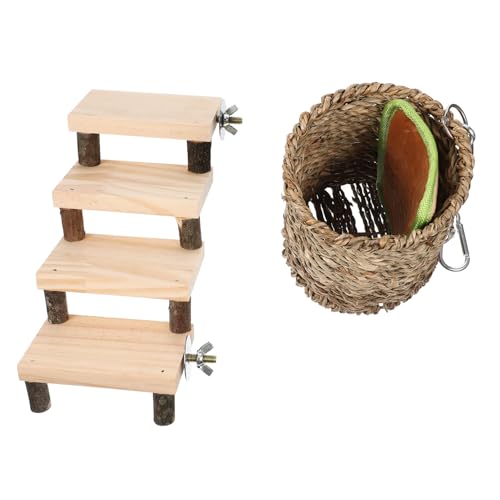 CORHAD Holzleiternest Für Hamster Meerschweinchen Haustierspielzeuge Futtersuche Spielzeugbett CORHAD Holzleiternest Für Hamster Meerschweinchen Haustierspielzeuge Futtersuche Spielzeugbett von CORHAD