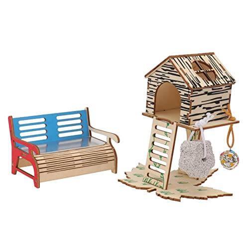 CORHAD 1satz Holz Hamsterhaus Mit Spielset Für Kleintiere Kreatives Versteck Klettergerüst Und Spielzeug Für Hamster Rennmäuse Und Meerschweinchen Für Aktive Haustiere CORHAD 1satz Holz Hamsterhaus Mit Spielset Für Kleintiere Kreatives Versteck Klettergerüst Und Spielzeug Für Hamster Rennmäuse Und Meerschweinchen Für Aktive Haustiere von CORHAD