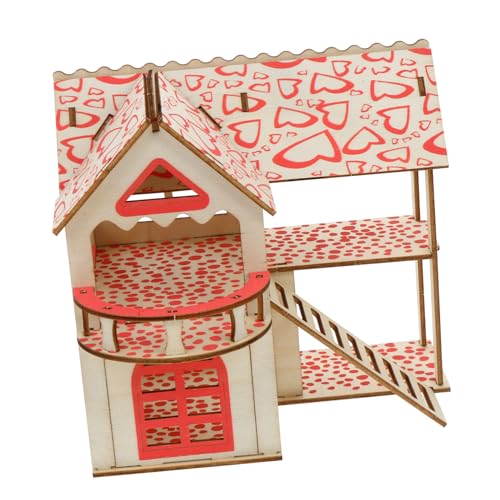 CORHAD Hamster-Villa aus Holz doppellagig Spielhaus Leiter sicherer Unterschlupf für Ihr Haustier CORHAD Hamster-Villa aus Holz doppellagig Spielhaus Leiter sicherer Unterschlupf für Ihr Haustier von CORHAD