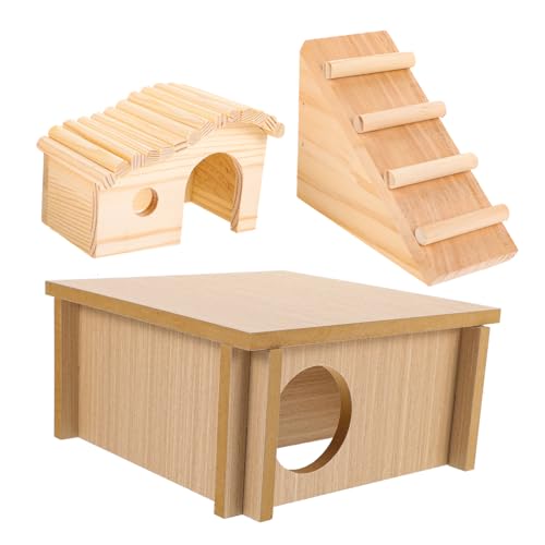 CORHAD 1satz Hamsterhaus Mit Kletterleiter Rückzugsort Für Kleine Haustiere Für Hamster Und Meerschweinchen Fördert Spiel Und Entspannung Design Plattform Für Spielzeug Und Futter von CORHAD