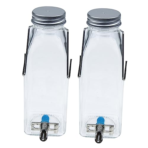 CORHAD Wasserflaschen-Set für Hasen 350 ml Wasserspender für Haustiere aus Glas auslaufsicher stabil leicht nachzufüllen für Kaninchen und Hamster von CORHAD