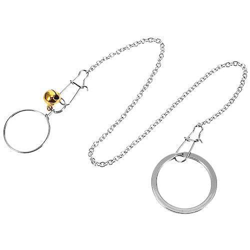 CORHAD 1 Set Bird Neck Circle Mit Kettenpapagraot Training Glockenkragen Ringtrainingskette von CORHAD