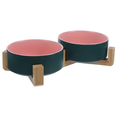 CORHAD Futternapf-Set für Haustiere Keramik-Katzennäpfe mit Ständer erhöhter Futternapf für Kätzchen Doppelnapf leicht zu reinigendes Design CORHAD Futternapf-Set für Haustiere Keramik-Katzennäpfe mit Ständer erhöhter Futternapf für Kätzchen Doppelnapf leicht zu reinigendes Design von CORHAD