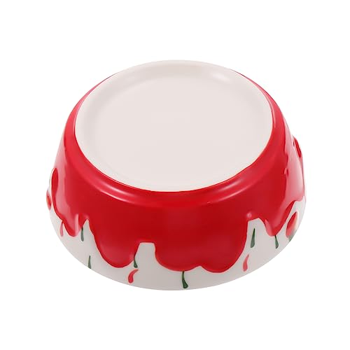 CORHAD Kleiner Futternapf für Haustiere Wassernapf für Hamster vielseitig einsetzbar stilvolles Design strapazierfähiges Material roter Keramiknapf CORHAD Kleiner Futternapf für Haustiere Wassernapf für Hamster vielseitig einsetzbar stilvolles Design strapazierfähiges Material roter Keramiknapf von CORHAD