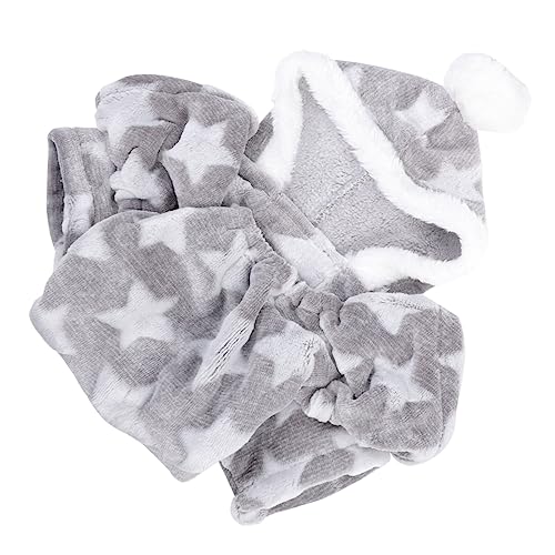 CORHAD 1 Stück Weihnachts-haustierkleidung Lustiges Hundekleid Dekorative Nachtwäsche Für Hunde Korallenvlies Mütze Und Pfoten Grau S CORHAD 1 Stück Weihnachts-haustierkleidung Lustiges Hundekleid Dekorative Nachtwäsche Für Hunde Korallenvlies Mütze Und Pfoten Grau S von CORHAD