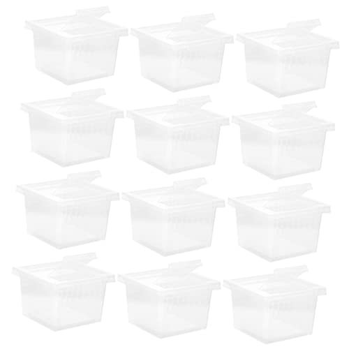 CORHAD 12st Futterbox Für Reptilien Gehege Reptilienkäfig Für Den Haushalt Schlangen Tarantula-Tank Multi -Cricket-Keeper Fütterungszubehör Plastik Weiß von CORHAD