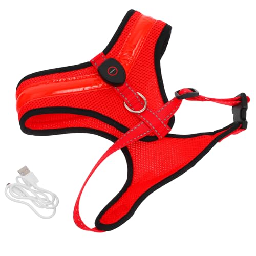 CORHAD Luminous Led Hund Weste Leuchtend Atmungsaktiv Mit USB Ladekabel Für Hundenächtliche von CORHAD