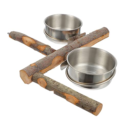 CORHAD 1stk Futternapf Papageienbaumständer Papagei Plattform Vogel Stehen Vogelstangen Vogelfütterungswasser Wellensittichbarsch Futterschalen Für Vogelständer Brown Rostfreier Stahl CORHAD 1stk Futternapf Papageienbaumständer Papagei Plattform Vogel Stehen Vogelstangen Vogelfütterungswasser Wellensittichbarsch Futterschalen Für Vogelständer Brown Rostfreier Stahl von CORHAD