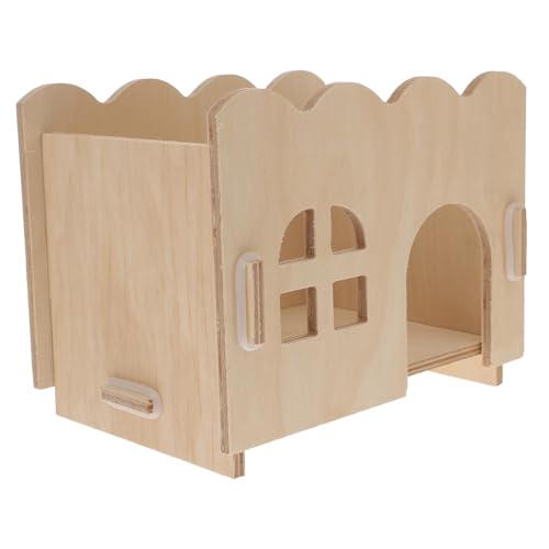 CORHAD Weißes Hölzernes Meerschweinchen-unterschlupf-spielhaus-schlafnest Für Hamster Und Eichhörnchen von CORHAD