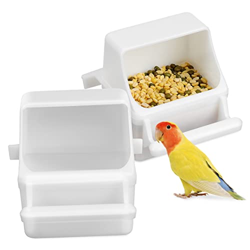 CORHAD 2 STK Essensbox Plastikbehälter Vogelfutterhaus Zum Aufhängen Großer Vogelkäfig Aufbewahrungsbehälter Für Vogelfutter Taubenfutter Futterspender Für Papageien Jade Vogel Maiskolben von CORHAD