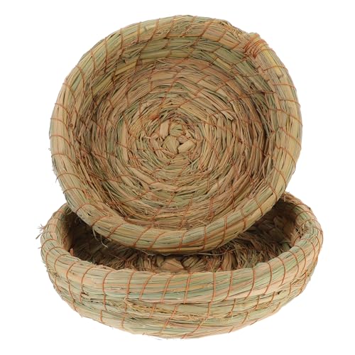 CORHAD 2 Stück Hamster Nest aus Natürlichem Stroh Langlebiges Kau Zahnspielzeug Warmes Kleintierbett für Hamster Chinchilla Meerschweinchen und Kaninchen Fördert Aktivität und CORHAD 2 Stück Hamster Nest aus Natürlichem Stroh Langlebiges Kau Zahnspielzeug Warmes Kleintierbett für Hamster Chinchilla Meerschweinchen und Kaninchen Fördert Aktivität und von CORHAD