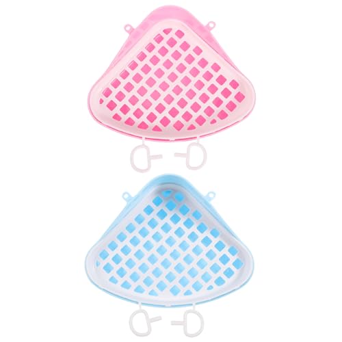 CORHAD 2 Stück Kleintier Toilette Hoher Kapazität und Auslaufsicherem Design Geeignet für Hamster Kaninchen Meerschweinchen und Kleine Haustiere Langlebiges Material Komfortabel und von CORHAD