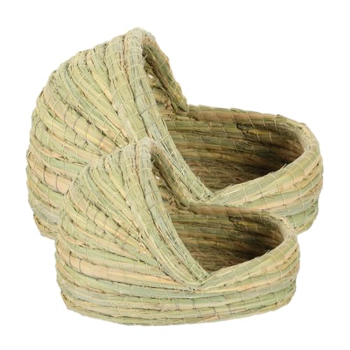 CORHAD 2 Stücke Sicheres Stroh Hühner Schlafbett Woven Nest Für Legen Und Küken CORHAD 2 Stücke Sicheres Stroh Hühner Schlafbett Woven Nest Für Legen Und Küken von CORHAD