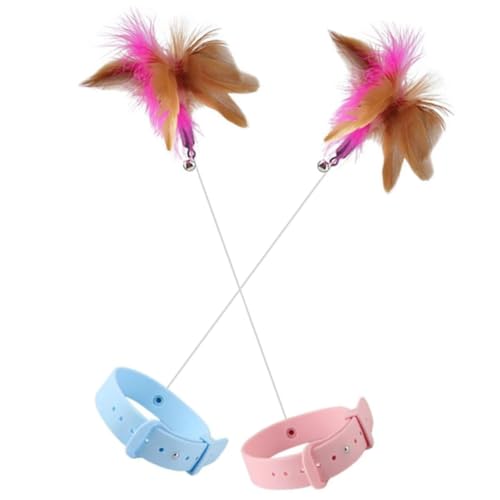 CORHAD 2 Stück - -Teaser Katze Wohnungskatzen Kätzchen -Tracker- Halter Für Katzenhalsband Guck-guck Katzenspielzeug Mit Kieselgel CORHAD 2 Stück - -Teaser Katze Wohnungskatzen Kätzchen -Tracker- Halter Für Katzenhalsband Guck-guck Katzenspielzeug Mit Kieselgel von CORHAD