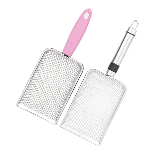 CORHAD 2 Stück Teiliges Metall Katzenstreuschaufel aus Rostfreiem Siebschaufel mit Ergonomischem Griff Stabile Katzentoiletten Schaufel zur Schnellen von Katzenstreu und Tierabfällen CORHAD 2 Stück Teiliges Metall Katzenstreuschaufel aus Rostfreiem Siebschaufel mit Ergonomischem Griff Stabile Katzentoiletten Schaufel zur Schnellen von Katzenstreu und Tierabfällen von CORHAD