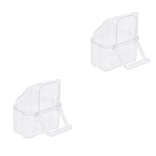 CORHAD 2 Stücke Vogel Feeder Container Fütterung Tassen Acryl Pet Feeder Für Einfache Beobachtung Und von CORHAD