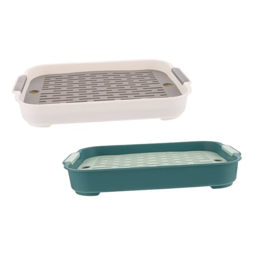 CORHAD 2er-Pack Katzentoilette Haustiertoilette Töpfchentrainer Für Hamster -herunterfallen Auslaufen- Haustier-reinigungsmittel von CORHAD