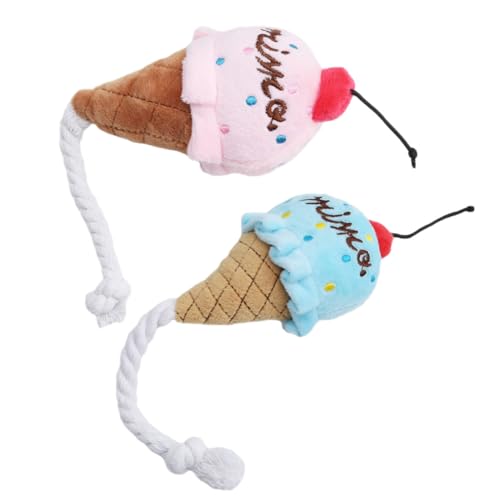 CORHAD Hundespielzeug-Set – 2er-Pack Eiscreme-plüsch-quietschspielzeuge – Haustier-bereicherung Und Interaktives Spielzeug Für Welpen CORHAD Hundespielzeug-Set – 2er-Pack Eiscreme-plüsch-quietschspielzeuge – Haustier-bereicherung Und Interaktives Spielzeug Für Welpen von CORHAD