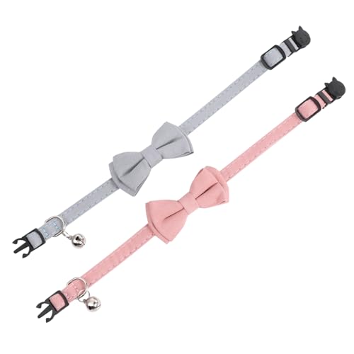 CORHAD Weihnachtshalsband-Set aus Stoff mit Glöckchen für Katzen 2-teilig Haustier-Halskette mit Verstellbarer Passform für Katzen und Hunde CORHAD Weihnachtshalsband-Set aus Stoff mit Glöckchen für Katzen 2-teilig Haustier-Halskette mit Verstellbarer Passform für Katzen und Hunde von CORHAD