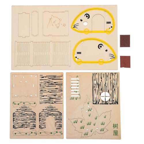 CORHAD Dekoaufkleber Für Hamster Klettergerüst Aus Holz Haustierspielzeug Kleintierhütte Bequem CORHAD Dekoaufkleber Für Hamster Klettergerüst Aus Holz Haustierspielzeug Kleintierhütte Bequem von CORHAD