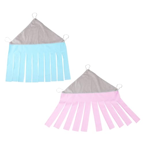 CORHAD 2stücke Pet Tent Eckhaus Für Kleintiere Praktische Hängematte Für Hamster Meerschweinchen Kaninchen Und Andere Haustiere Rosa Hellblau von CORHAD