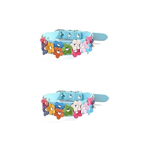 CORHAD 2 Stücke Modische Hundehalsband Einstellbare Haustier Halsband Legierung Schnalle Größe 30-36cm CORHAD 2 Stücke Modische Hundehalsband Einstellbare Haustier Halsband Legierung Schnalle Größe 30-36cm von CORHAD