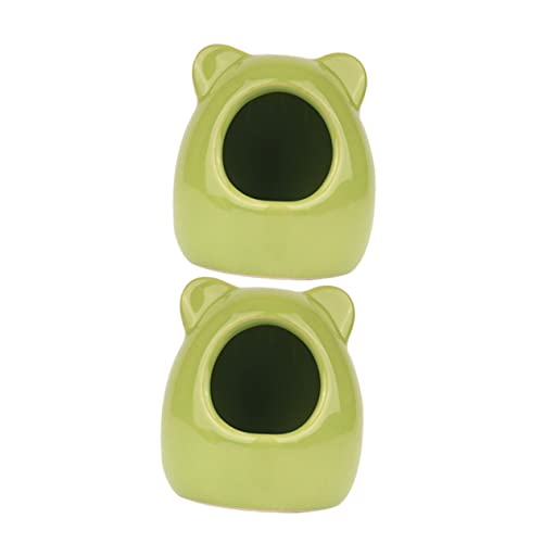 CORHAD 2stücke Keramisches Hamster Nest Kühlendes Pet Nest Keramik Für Und Entspannung Für Kleine Haustiere Grün Langlebig Und Tragbar CORHAD 2stücke Keramisches Hamster Nest Kühlendes Pet Nest Keramik Für Und Entspannung Für Kleine Haustiere Grün Langlebig Und Tragbar von CORHAD