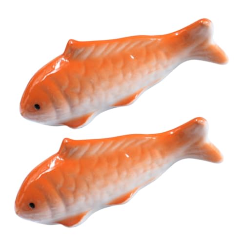 CORHAD 2stücke Schwimmende Fischornamente Keramik Aquarium Dekoration Cartoon Fisch Figurine Ornament Zubehör Für Aquarien von CORHAD