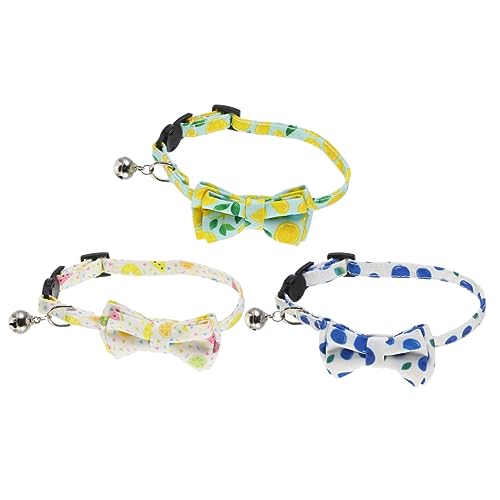 CORHAD Handgemachtes Haustier-halsketten-Set 3-teilig Obst- Glocke - Und Hundehalsband Sicheres Haustierhalsband Abnehmbare Glocke CORHAD Handgemachtes Haustier-halsketten-Set 3-teilig Obst- Glocke - Und Hundehalsband Sicheres Haustierhalsband Abnehmbare Glocke von CORHAD